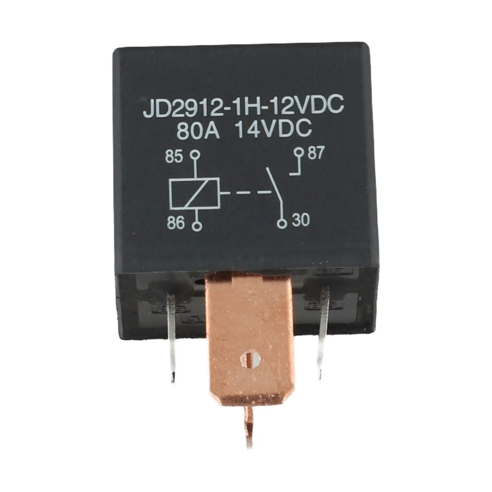 4-Pin Heavy-Duty Relay for 12V 24V 48V DC Automotive Electrical Control Featuring 80A Capacity and Fuse Integration