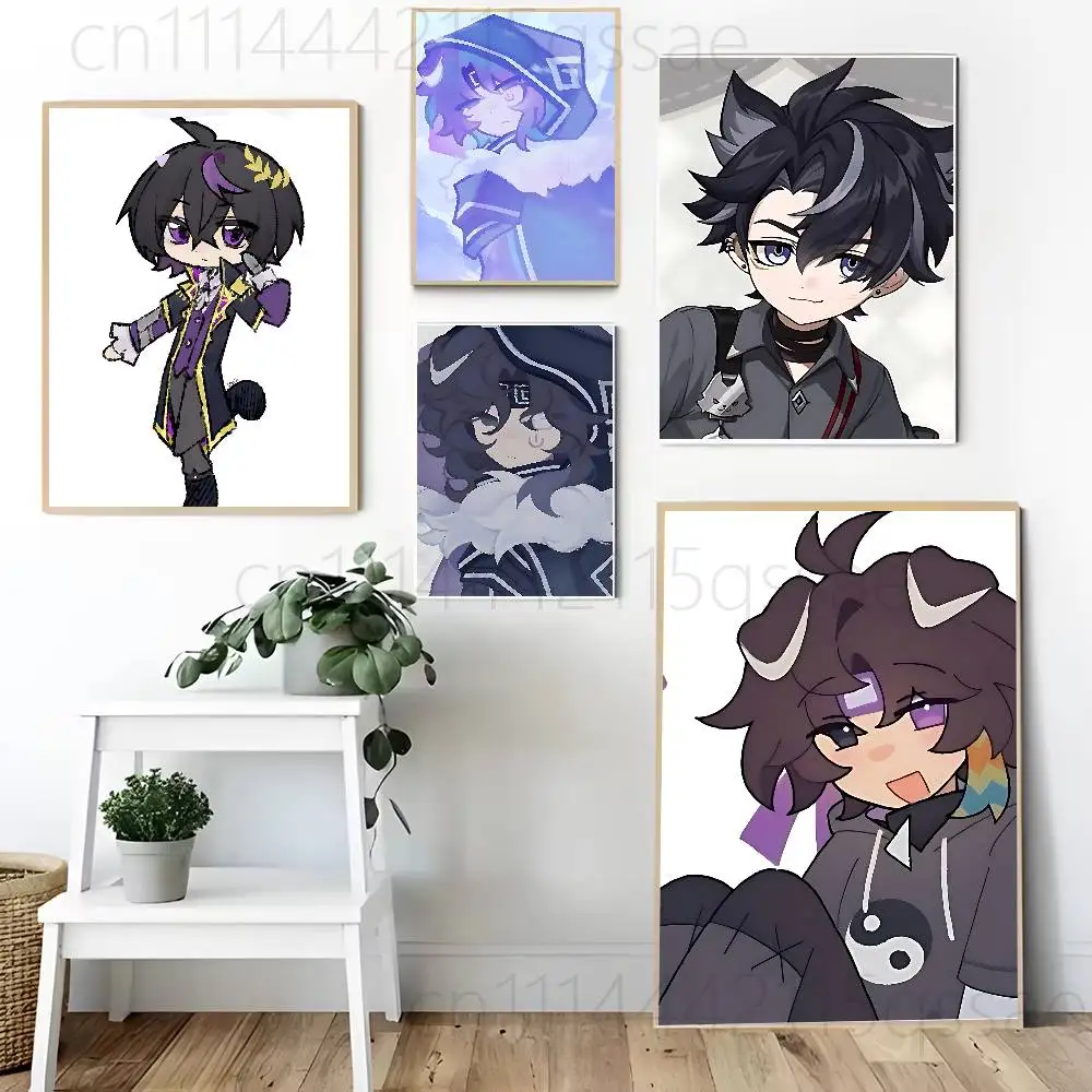 W-Wifie Cartoon Anime Poster Prints For Bedroom Living Room Canvas Painting Wall Art Home Decor