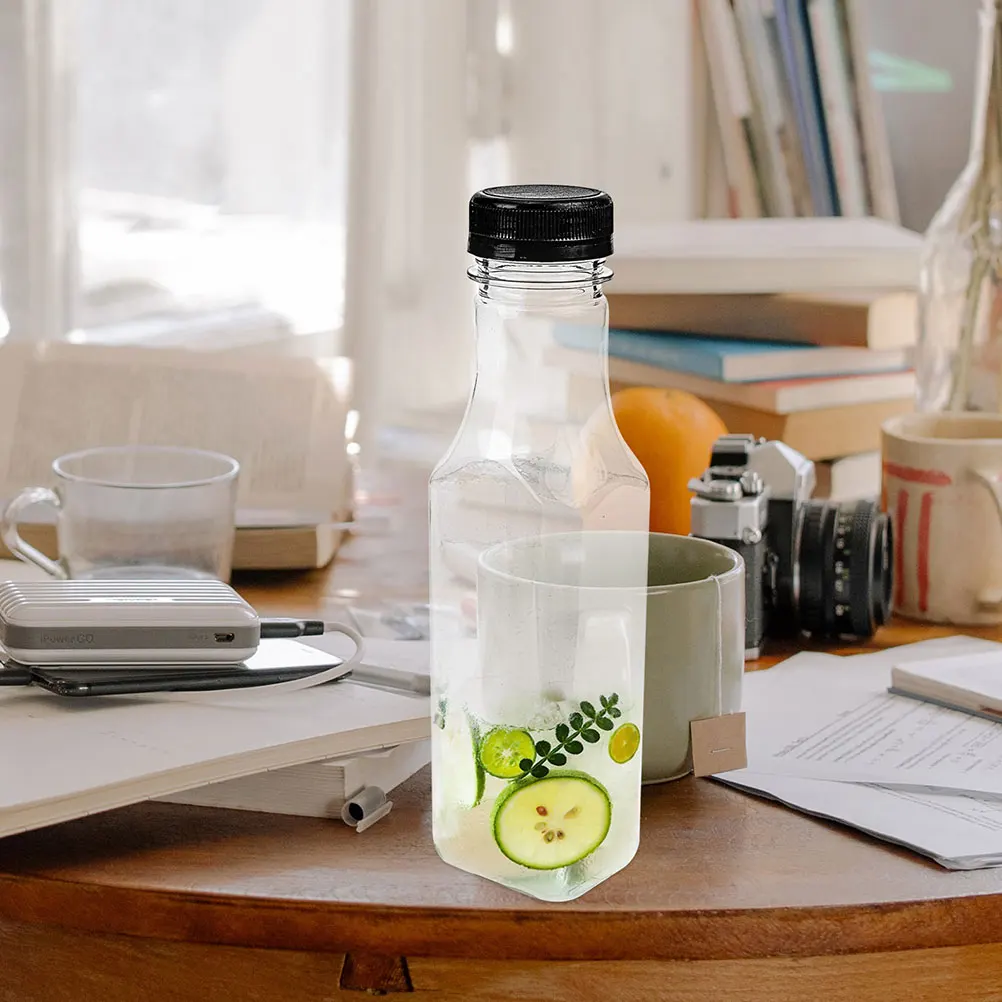 

10 шт. пустые бутылки для сока, прозрачные пластиковые контейнеры для напитков, хранение молока, свежие орехи, молоки, соки, вода, маленькая емкость, кухня