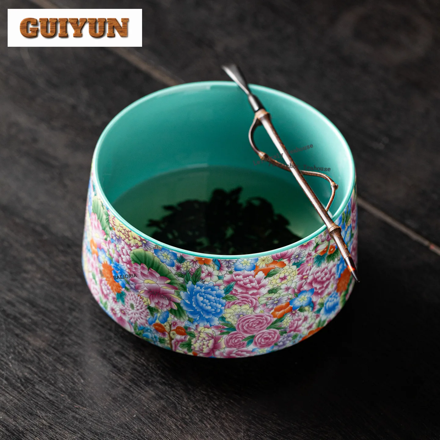 1000ml Colour Enamels Jianshui Washing Cup Bowl Writing-brush Washer Water Washing Slag Tank Tea Residue Barrel Chaxi Ornaments