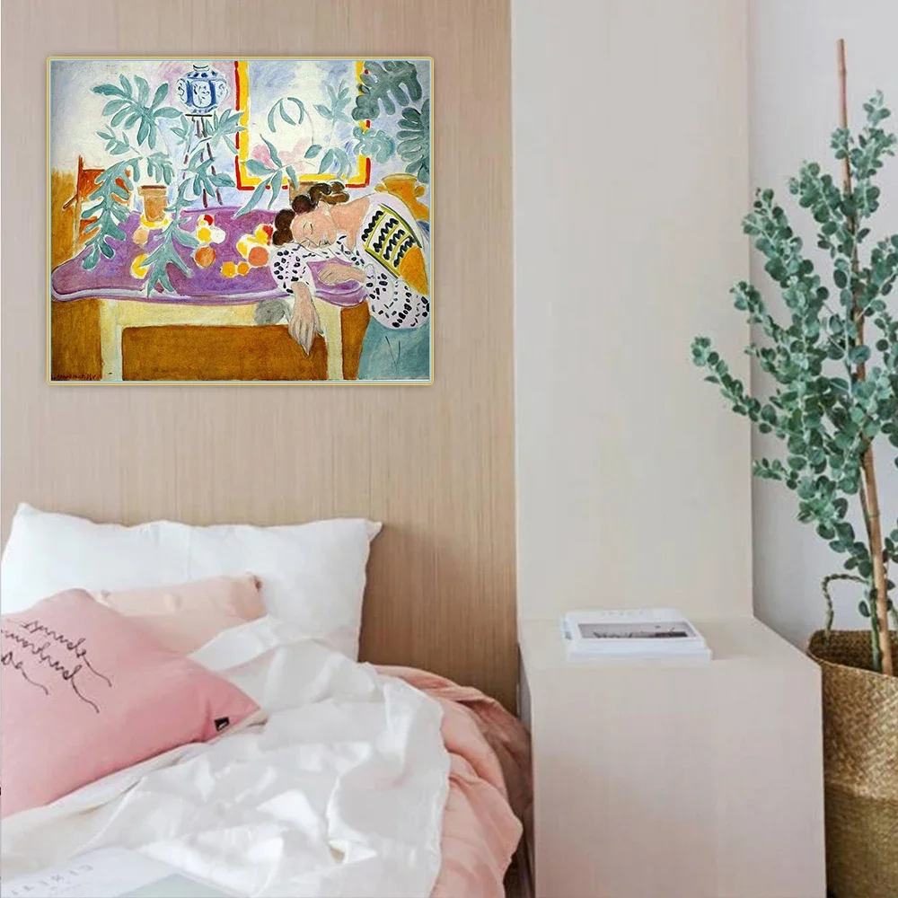 Citon Henri Matisse《Still Life with sleeper》Canvas Art Oil Painting Artwork Poster Picture Wall Decor Backdrop Home Decoration