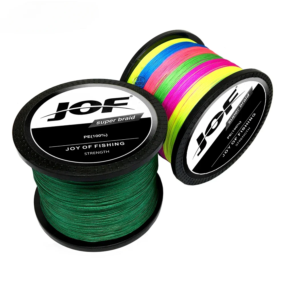 JOF 16 Strands 1000M Multifilament Braided Fishing Line X16 Hollow Core Wire Extreme Strong 25-200LB Carp Pike Fishing Tackle