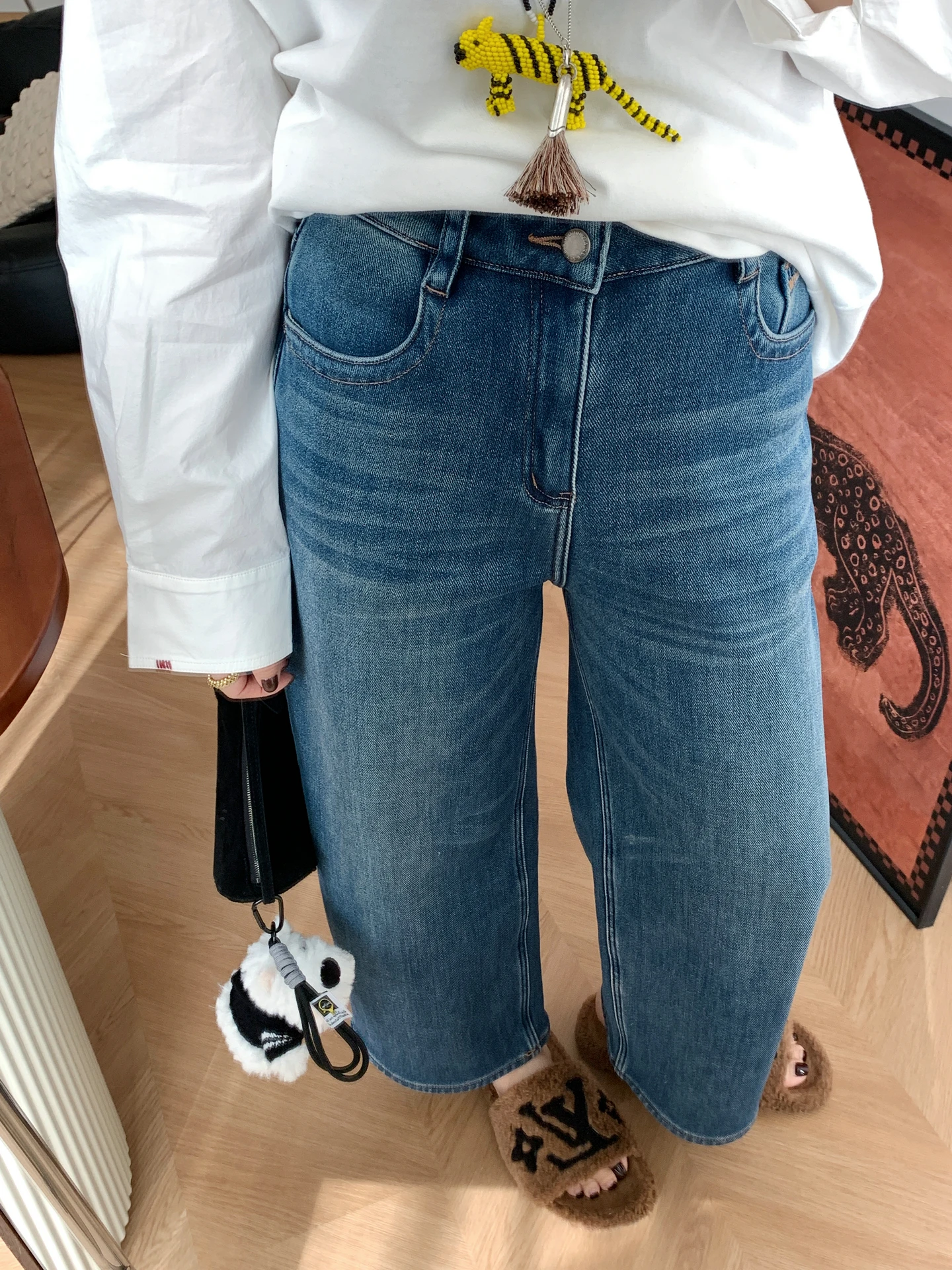 

Новые зимние женские джинсы с высокой талией, широкими штанинами, прямым кроем, утепленные флисом, повседневные, в стиле французских брюк