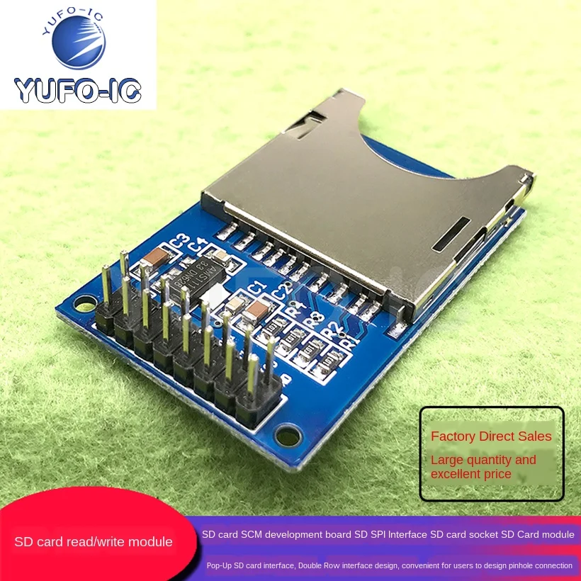 5pcs SD Card Read/Write Module SD Card Single Chip Microcomputer Development Board SD Pi Interface SD Card Socket SD Card Module