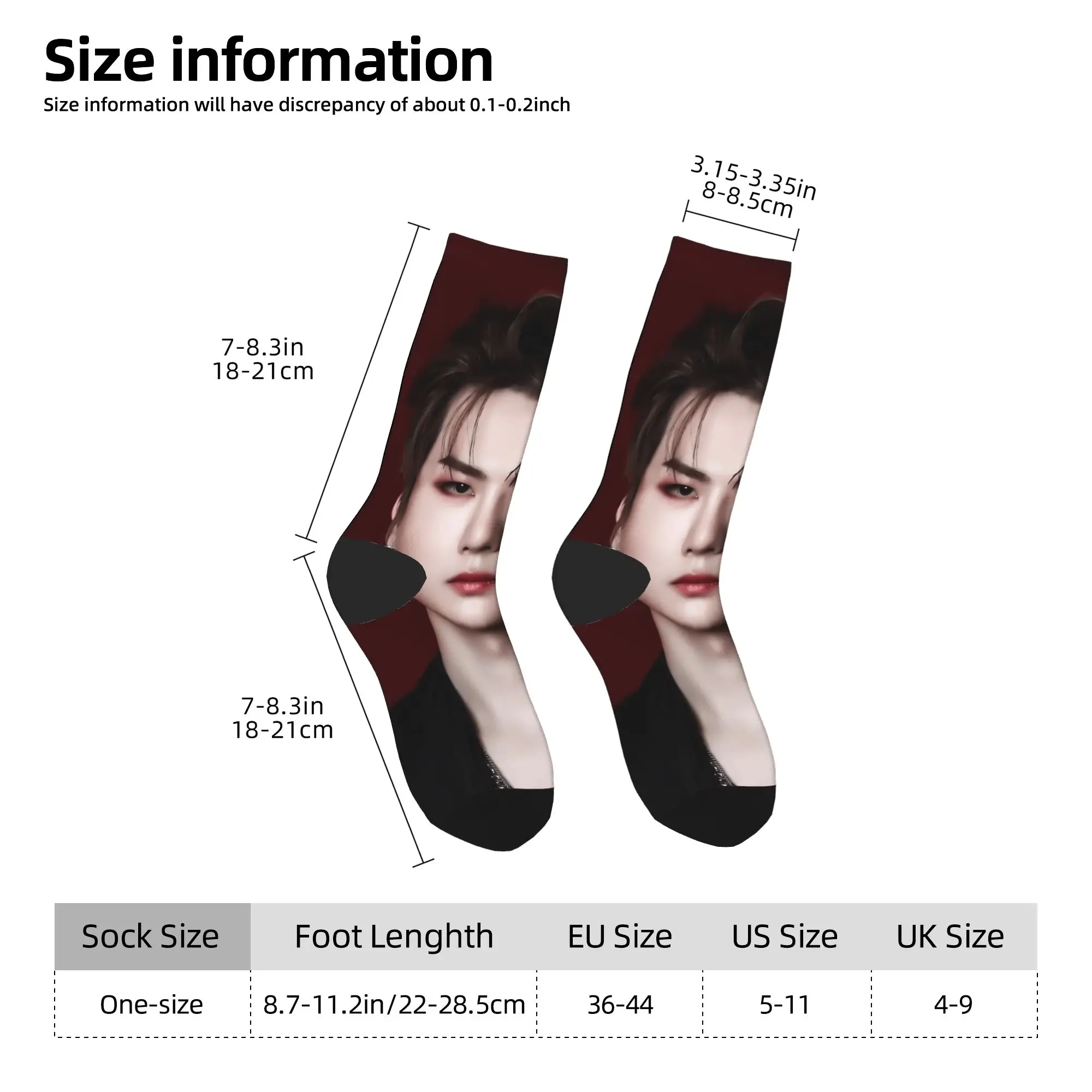 W-wang yibo meias de lazer meias masculinas macias respiráveis primavera esportes ao ar livre impresso meias antiderrapantes presente de aniversário