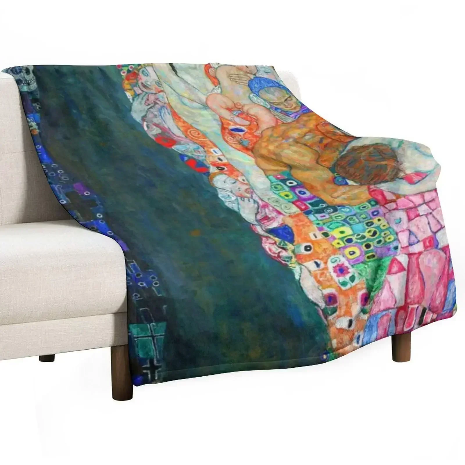 

Gustav Klimt Death and Life Throw Blanket Cute blankets and throws Designers Soft Blankets