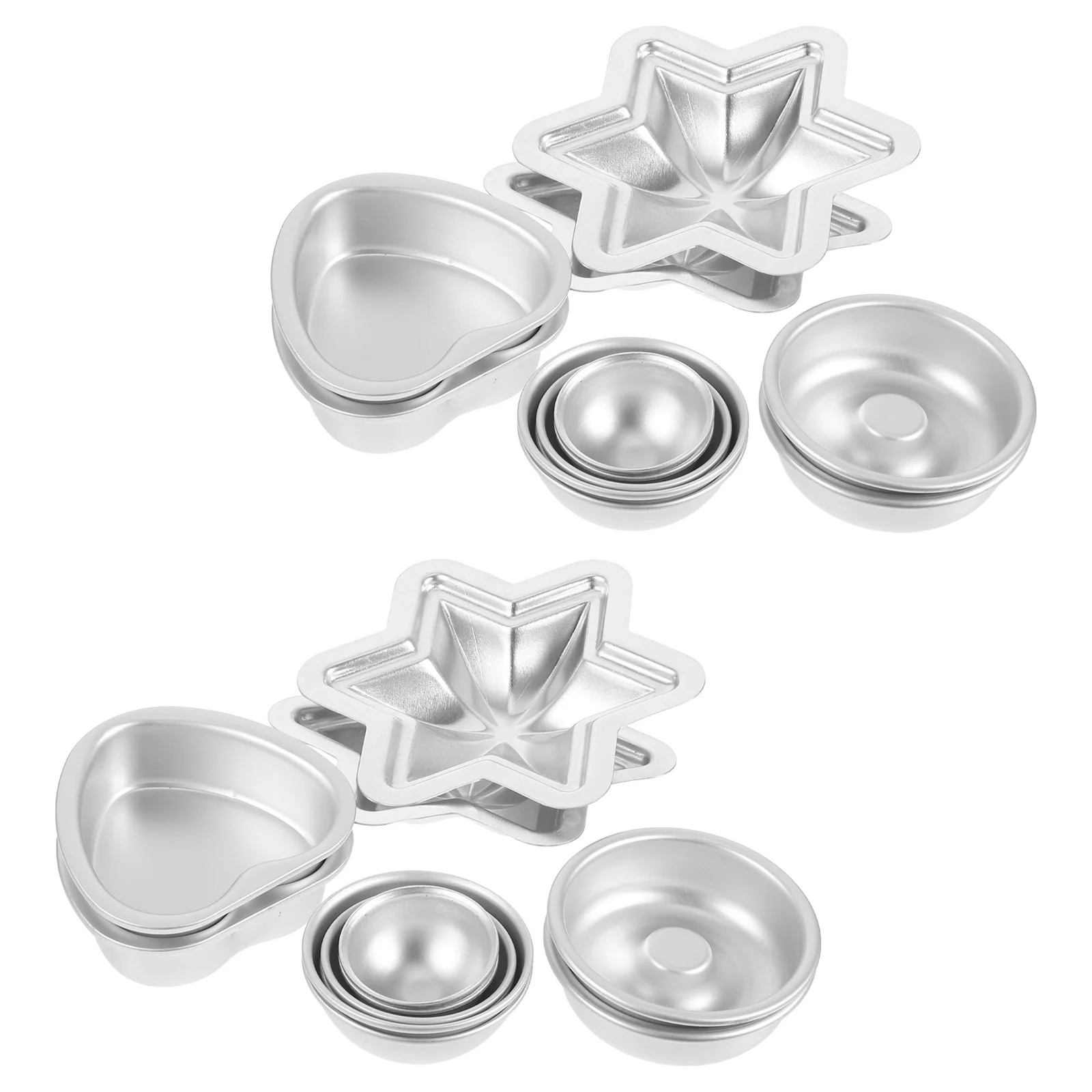 

12 Pcs Heart Shaped Cake Pans Baking Mold Tools Ball Bath Making Molds Birthday