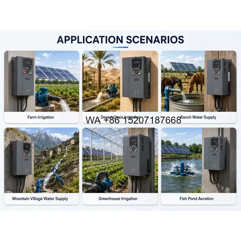 Wmwmnu Hot Sale 4kW 5HP 380VAC 99% Efficiency MPPT Solar Water Pump Controller with CE Certification OEM Support IP20 for