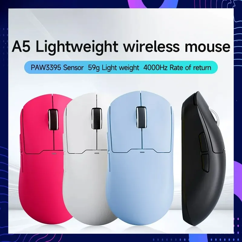 

Customizable Ultralight Wireless Gaming Mouse 26000DPI 4000Hz PAW3395 3-Mode (BT/Type-C/2.4G) for Esports PC Games