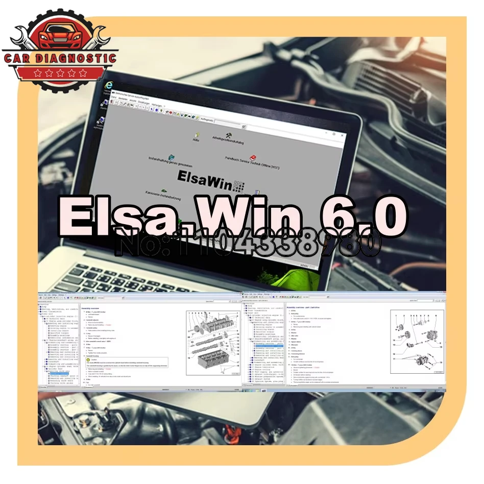 latest Etka 8.3 with ELSAWIN 6.0 maintenance software group vehicle electronic parts catalog, suitable for V/W+AU/DI+SE/AT+SKO/D