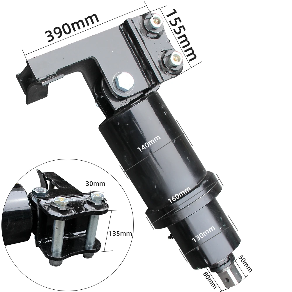 Trado de metal com haste de broca removível de 60 polegadas/1500 mm - Acessório hidráulico para miniescavadeiras de 1 tonelada