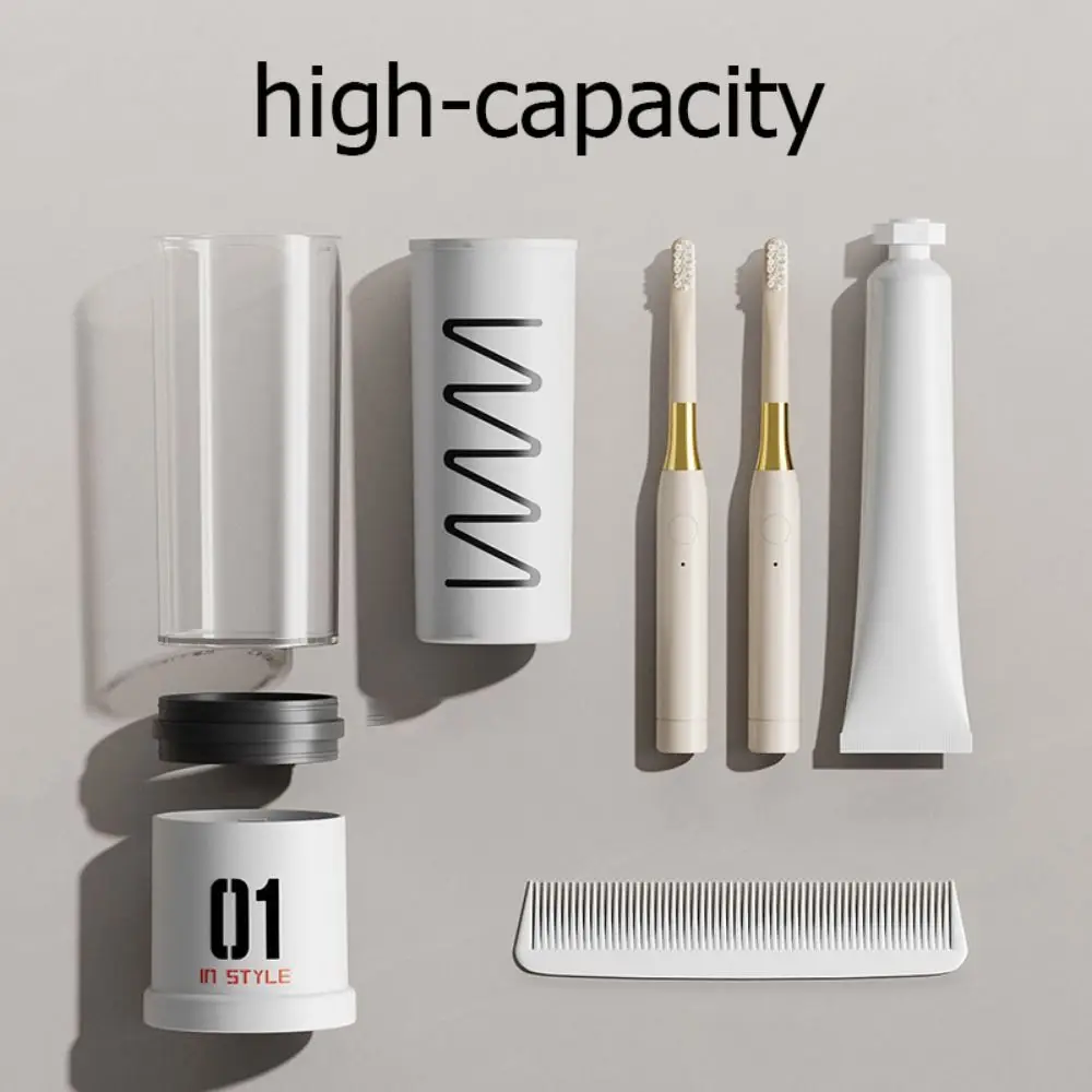 

Durable Portable Toothbrush Cup Stylish Convenient Mouthwash Cup Compact Three in One Tooth Cup Camping