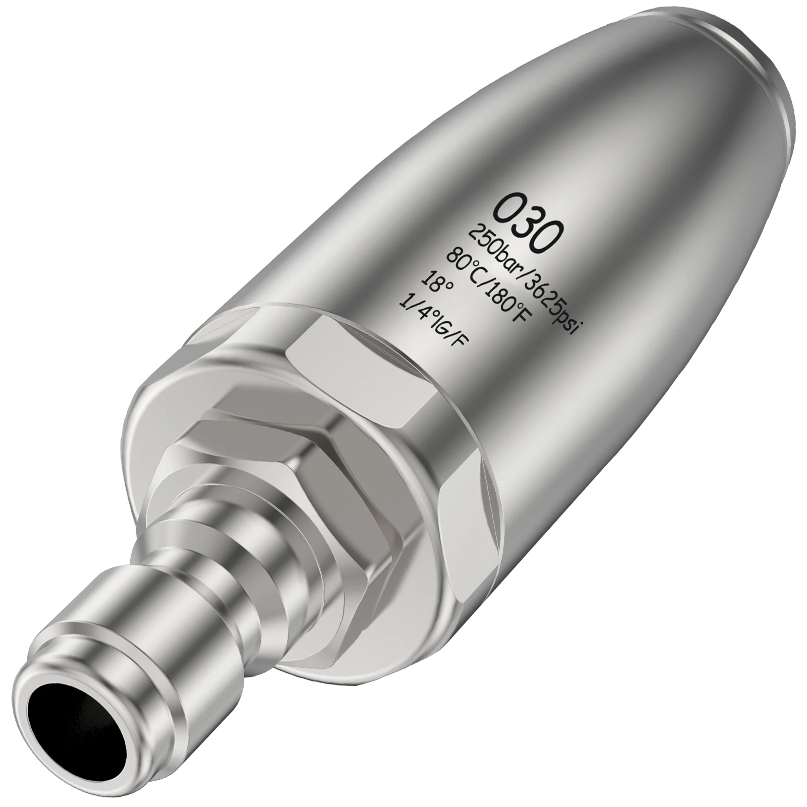 اكسسوارات غسيل السيارات ارتفاع ضغط مدفع المياه فوهة الفولاذ المقاوم للصدأ لوتس فوهة 360 °   موصل إزالة الصدأ الدوار 1/4 بوصة