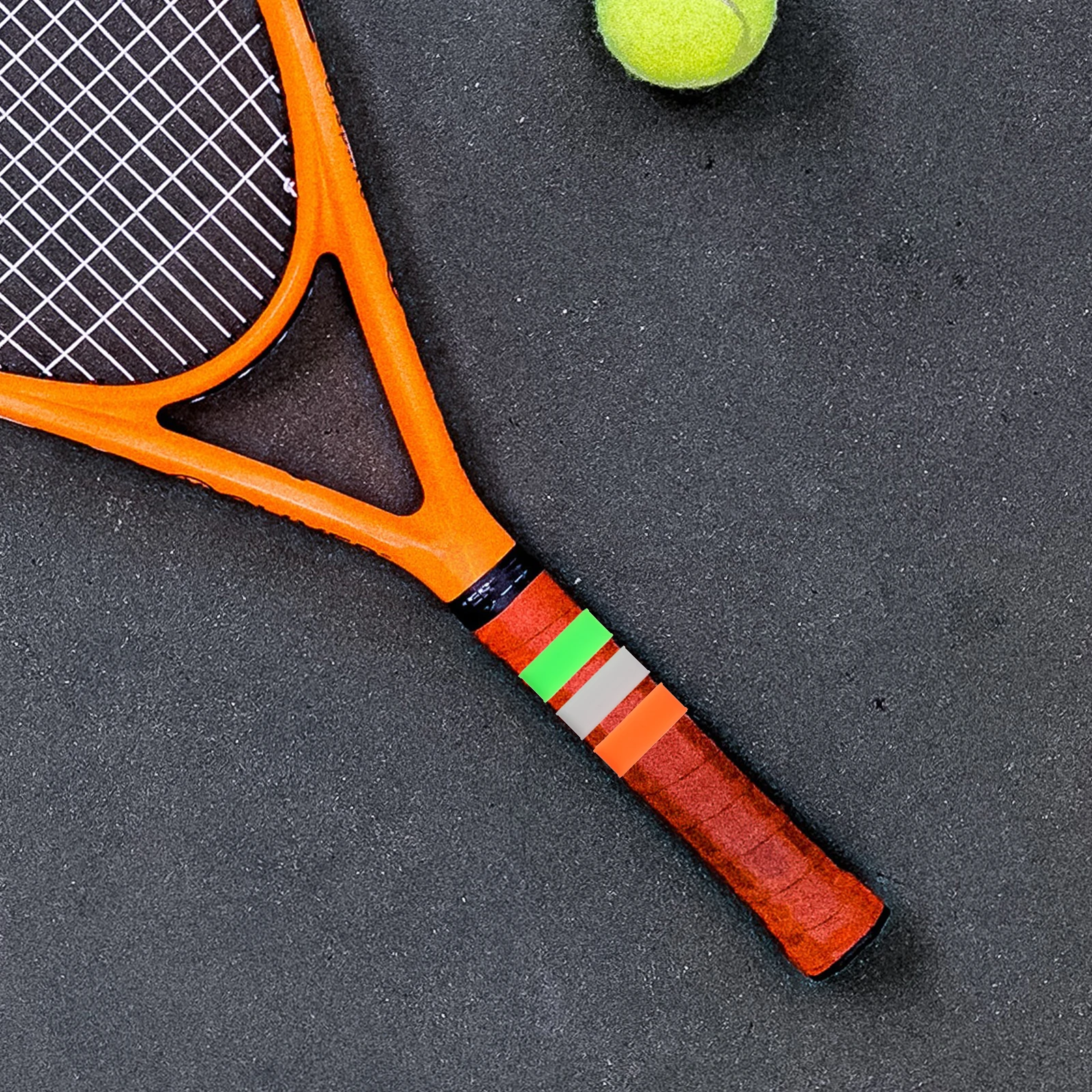 

8 Pcs Racket Anti-slip Ring Badminton Tennis Overgrip Silicone Grips Multicoloured Racquet Non-skid