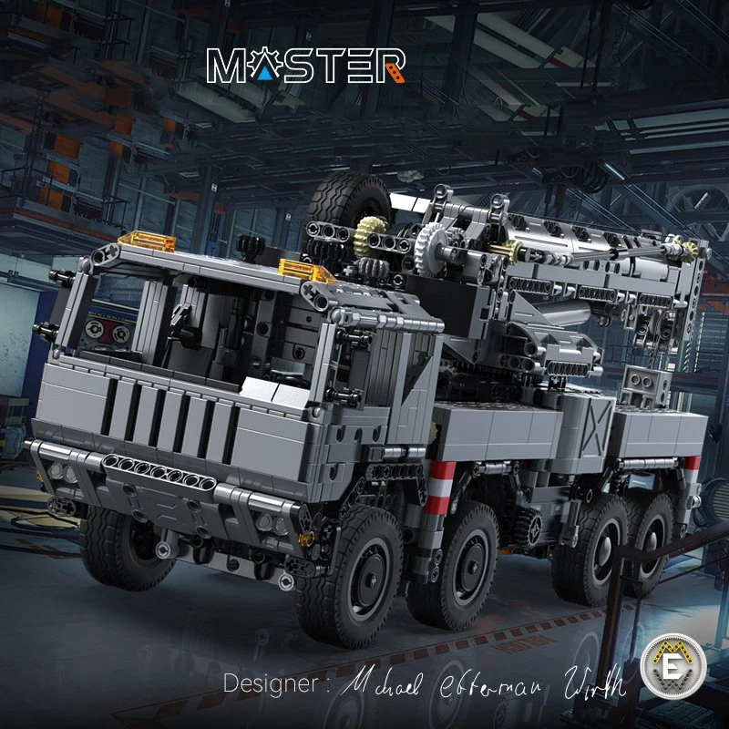 Radio technique 2.4Ghz, véhicule télécommandé, sauvetage militaire, grue blindée, bloc de construction, brique de la seconde guerre mondiale, jouets RC, Collection pour cadeau