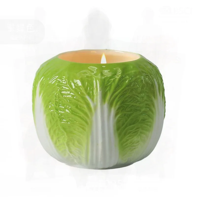 

aromatherapy candle empty cup cabbage ceramic jar diy soy wax container home ornaments