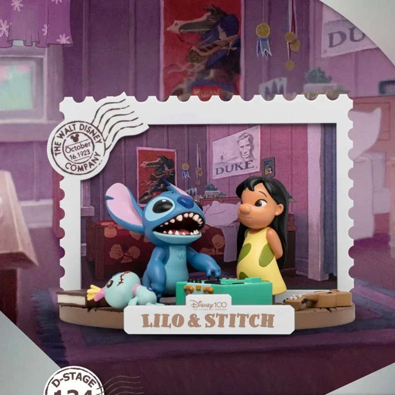 

Disney Lilo&Stitch Stamp Scene Action Figure Stitch Doll Cut Cartoon Desktop Decor Nice Room Decor Kids Christmas Brithday Gift