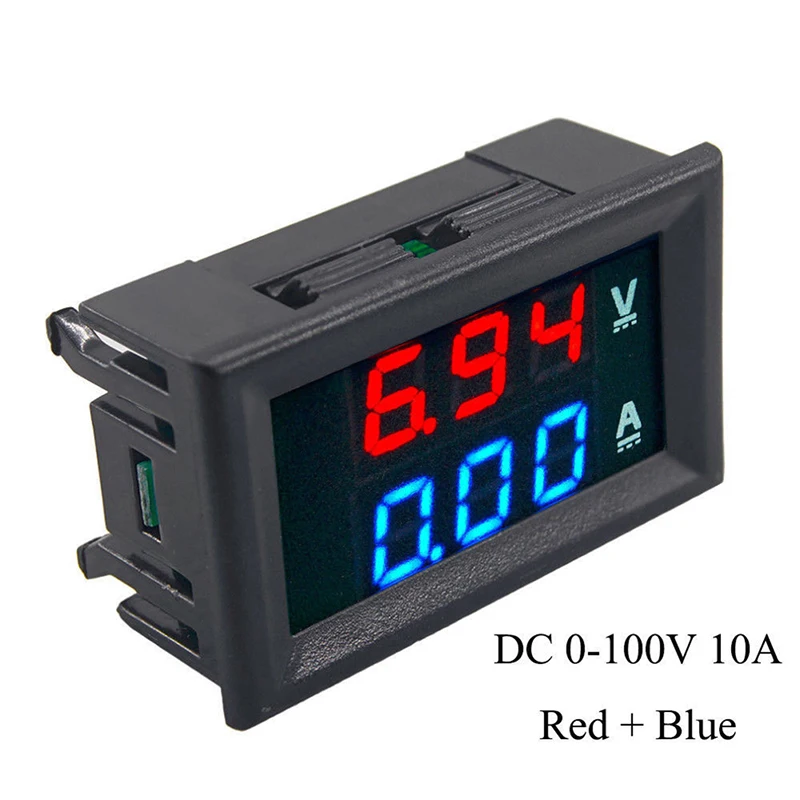 DC 0-100V 10A 3 비트 전압계 전류계, 빨간색 파란색 LED 앰프 와이어, 신제품