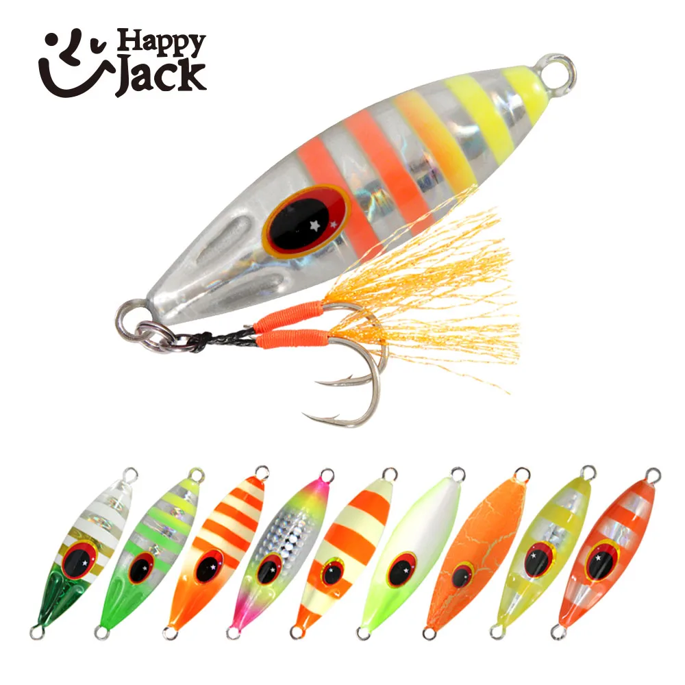 

HAPPYJACK Slow Bee Jig Slow Jigging Bait Casting Micro Jig 10 15 20 30g slow pitch Tuna Bass Jig Sea Boat Sinking Lures Fishing