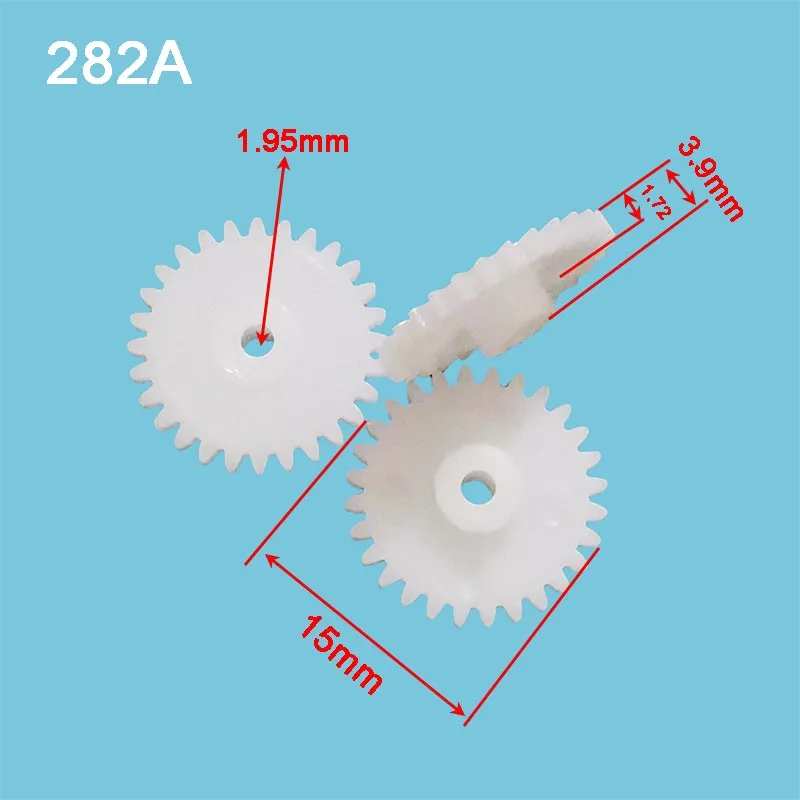 282A Module 0.5 28 Tooth Plastic Gear Disc Toy Pinion Fittings 28T 2mm Gears 10pcs/lot