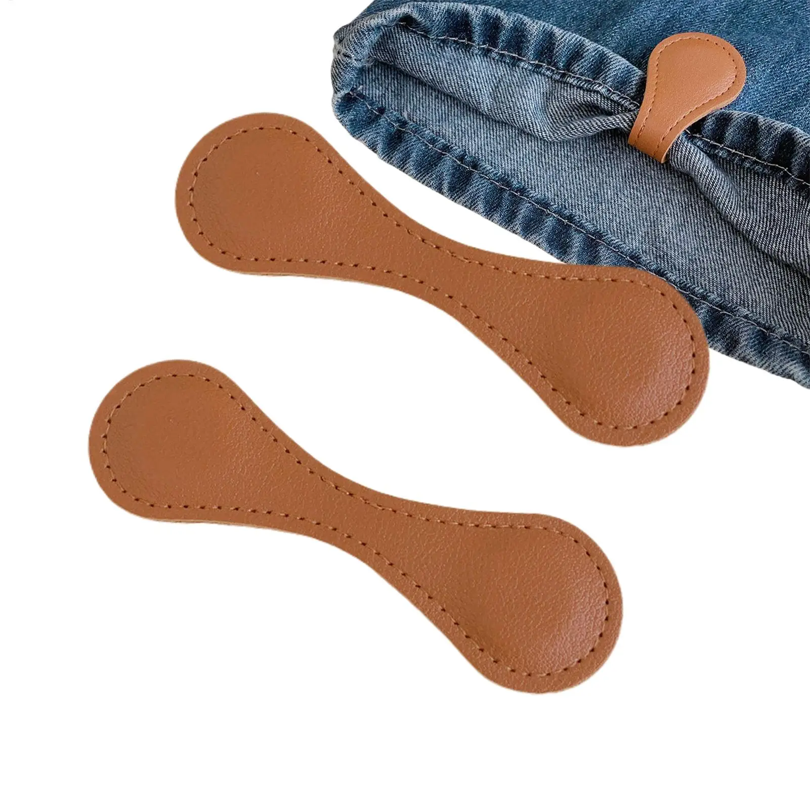 2 Stück magnetische Saumklammern, kein Nähen erforderlich, PU-Leder, rutschfest, Schnellverschluss-Klemmen, abnehmbare Schnallen, zur Befestigung von Bündchen, Hosenbeinen, Schals