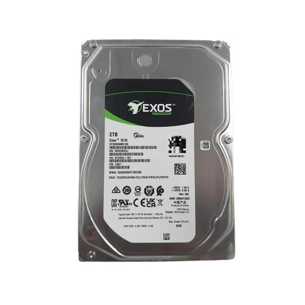 

New EXOS 7E10 SAS HDD ST2000NM018B 2TB 7200RPM SAS 12Gb/s 3.5-in Hard Drive