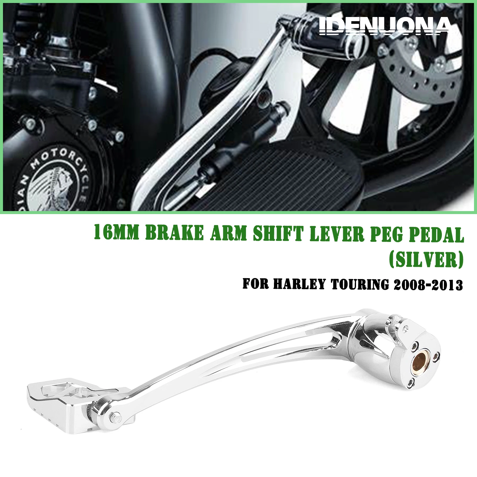 

Motorcycle 16mm Brake Shift Lever Arm Foot Peg Pedal For Harley Touring 2008-2013