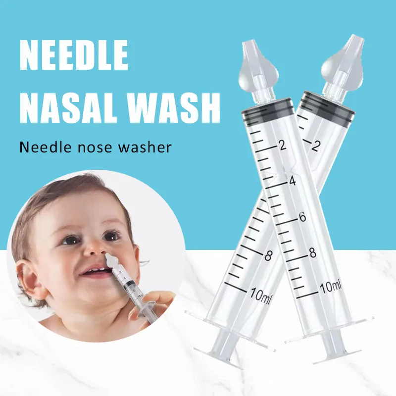 

1/2PCS Baby Nasal Aspirator Syringe Baby Nose Cleaner Rhinitis Nasal Washer Irrigator Needle Infant Nose Washing for Children