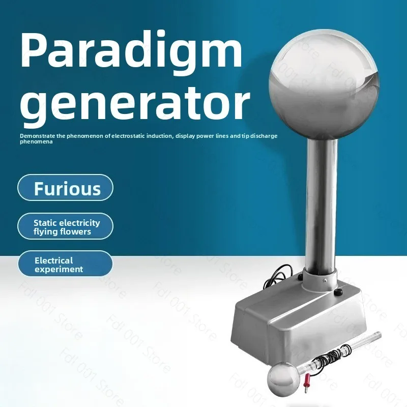 Small Scientific Van de Graaff Generator - Electrostatic Power Supply for Physics Lab & Teaching