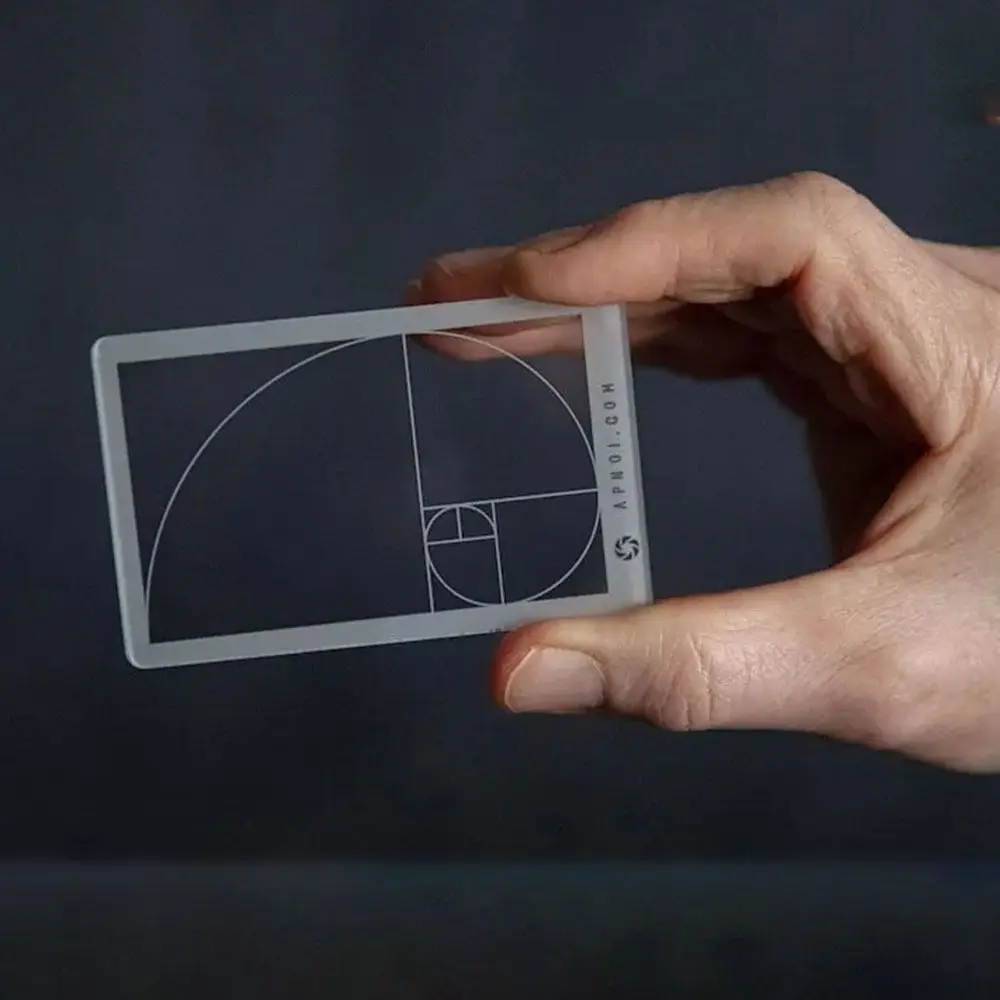 Acrylic Viewfinder Ruler New Transparent Multifunction Golden Ratio Ruler Portable Fibonacci Composition View Finder