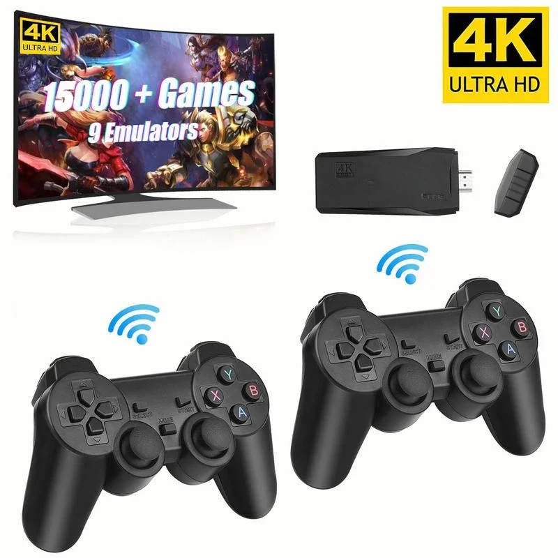 Wireless Retro Game Console， Play Stick，Nostalgia  ,4K HDMI Output,Plug and  Video St