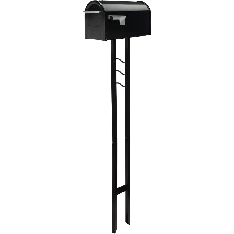 

ranklin Galvanized Steel Mailbox and Post Kit, FM11KITEC, Black, Medium Capacity