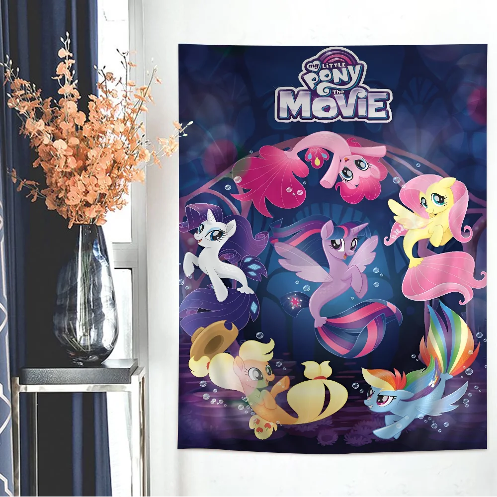 Animatie M-My L-Little Pony Cartoon Wandtapijt Hangende Decoratie Huishouden Interieur