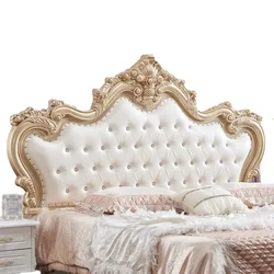 European style headboard, soft upholstered bed backrest, 2m French painted princess 1.8m headboard, double luxury bedside