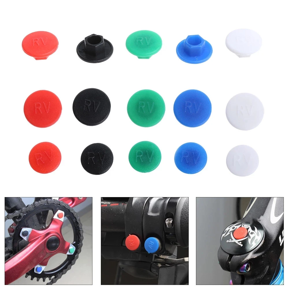 Head Heighten Device M5 Screw Bicycle Stem Protective Screw Caps Hexagon Bolt Cover Hexagon Screws Cap Bike Headset Stem