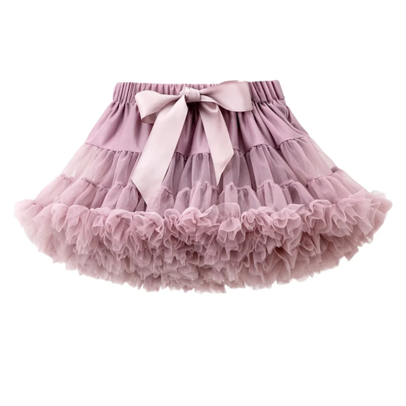 ​Fluffy Petti Tutu Soft tulle Dance Party Tutu Skirt Girls Outfit Children Kids Wear Birthday Gifts Kids Clothes