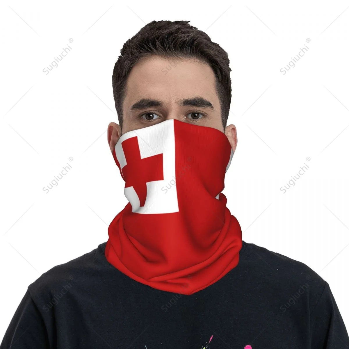 Unisex Tonga Flag Neckerchief Scarf Neck Face Mask Scarves Neck Warmer Seamless Bandana Headwear Cycling Hiking