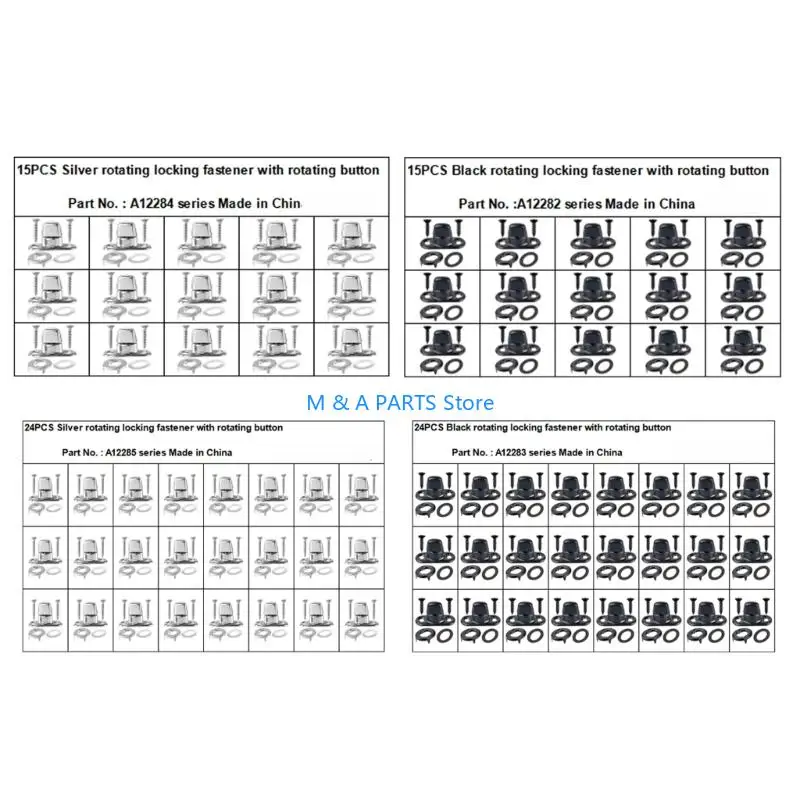 U1JF Metal Rotating Locking Turn Button Cover Fasteners for Motorhome Marine & Tarp Projects