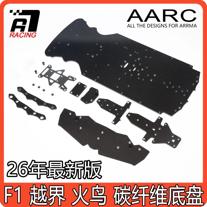 Single Electronics Carbon Fiber Chassis for ARRMA 1/7 F1 V2 Infraction Felony, High-Speed Lightweight Upgrade Racing Base