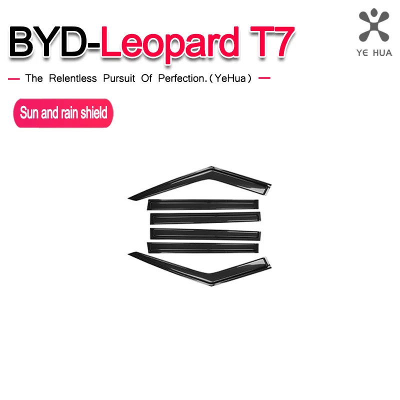 For BYD 2025-26 Formula Leopard Titanium 3/7  Window Visor Sun/rain Shelter Weather Shield Exterior Accessories
