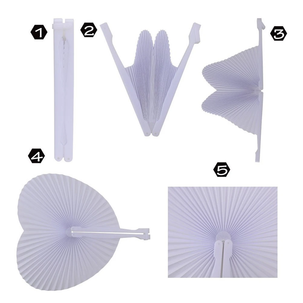 

10 pcs Party Favor Plastic Wedding Party Supplies Paper Fans Plastic Hand Fan Gifts Decorations