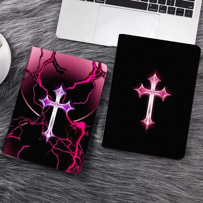 

Purple Cross Lightning Art Tablet Case For Samsung Tab Galaxy S6 S11 A A7 A8 A9 A11 10.1 10.4 10.5 Plus Lite Gift