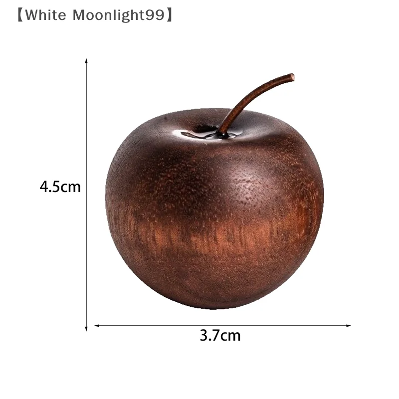 〔White〕1/3 Set Of Wooden Apple Shaped Essential Oil Diffuser Fragrance Diffuser Suitable For Home Bathroom Car Decoration