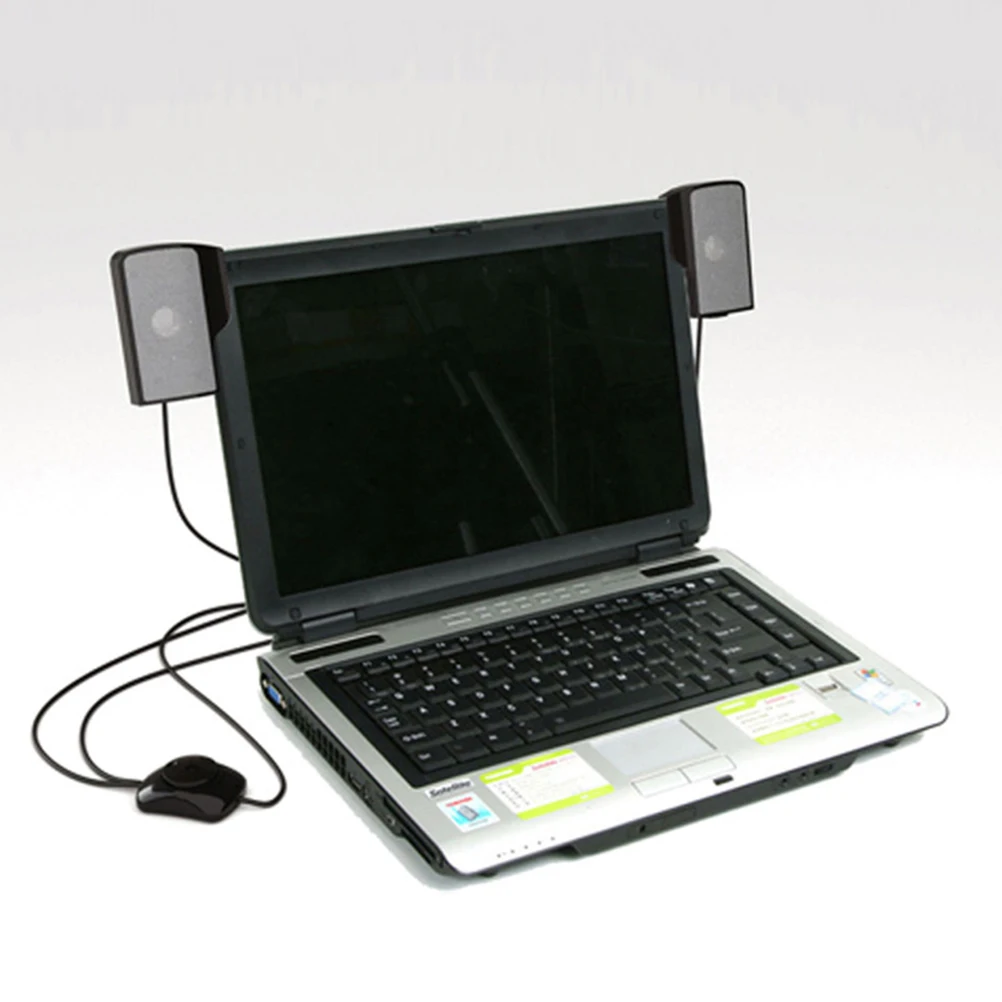 

USB Computer Speaker Clip on 2Cm LCD Screen Compact Design Clear Alto High Pitch Audio Portable Desktop Speaker for Laptop