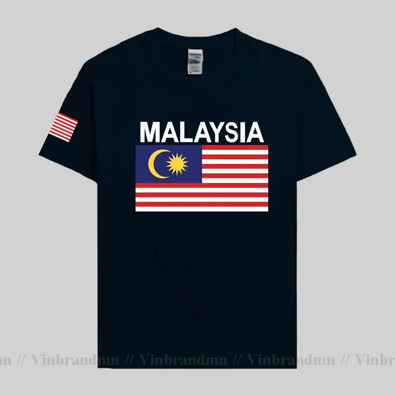 Camiseta de Malasia, Jersey clásico de Malasia, camisetas Nation, camisetas 100% de algodón, ropa de manga corta para Fitness, camisetas Country MYS