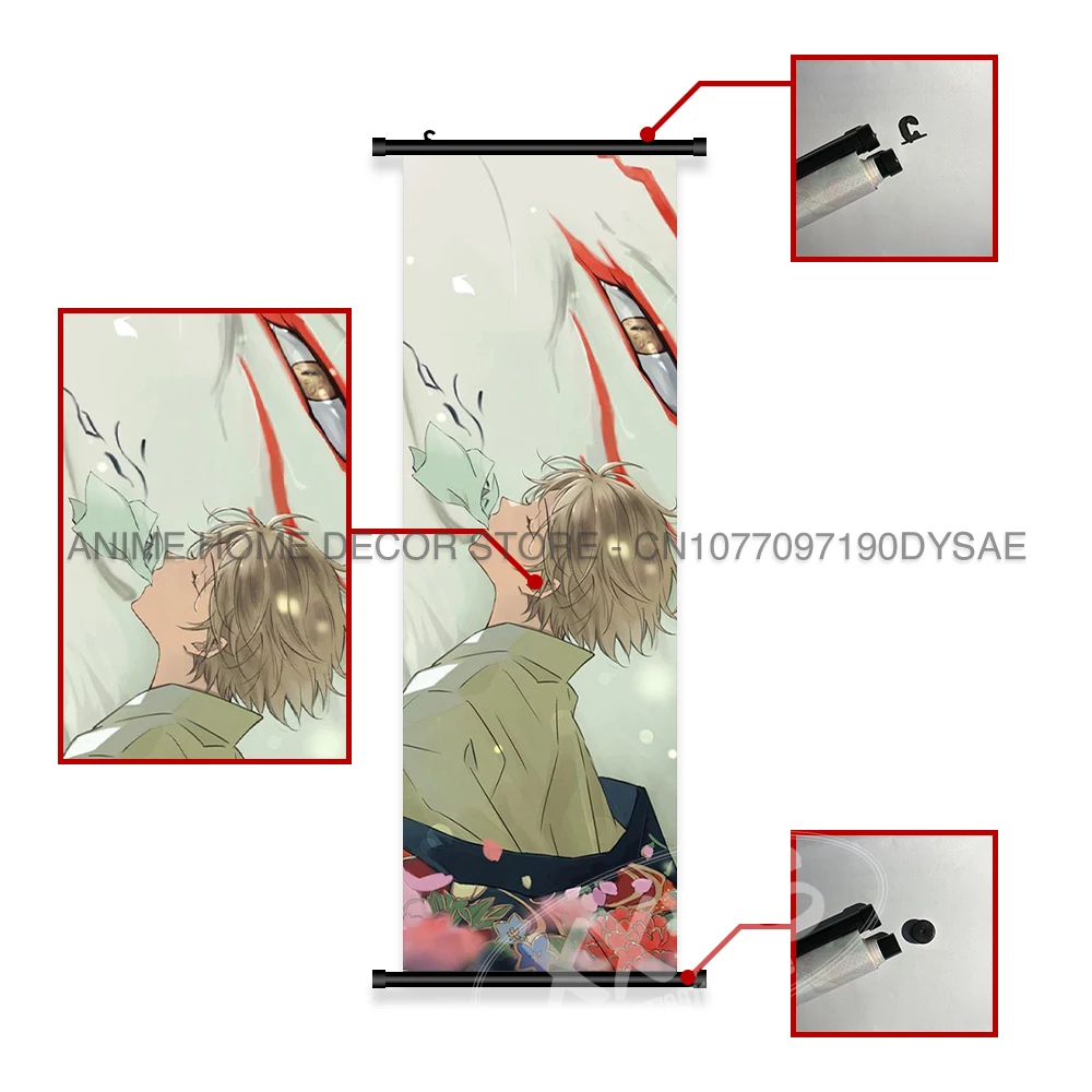 Kawaii Anime Natsume's Buch der Freunde Druck Poster Wand Kunstwerk Hängen Malerei Zimmer Leinwand Schriftrollen Bilder Hause Dekoration – Detail 5