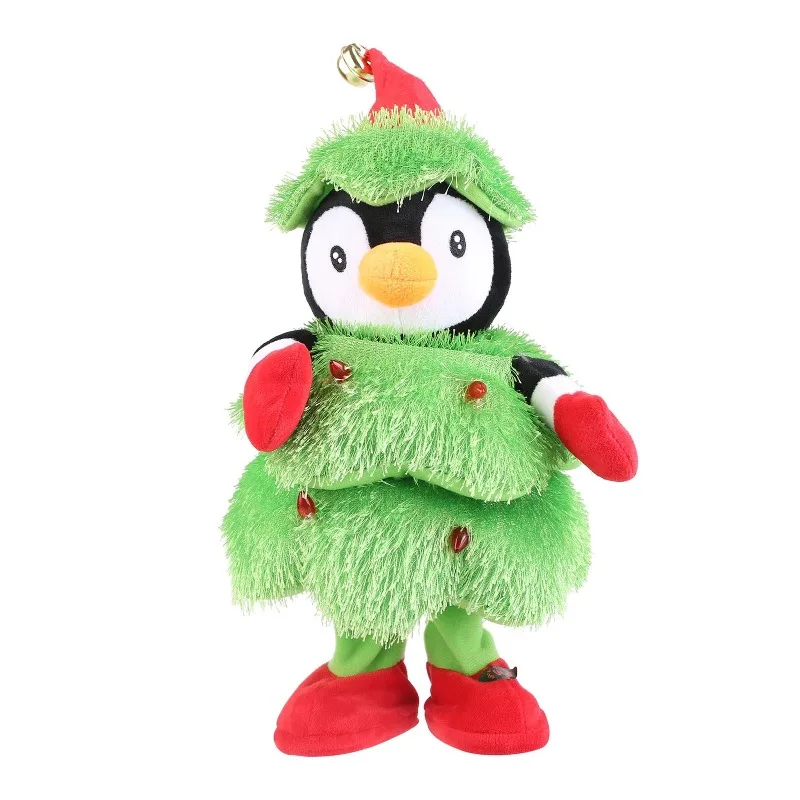 

Electric dance singing plush penguin toy twisting speaking interactive imitation of funny songs swinging danceChristmas tree set