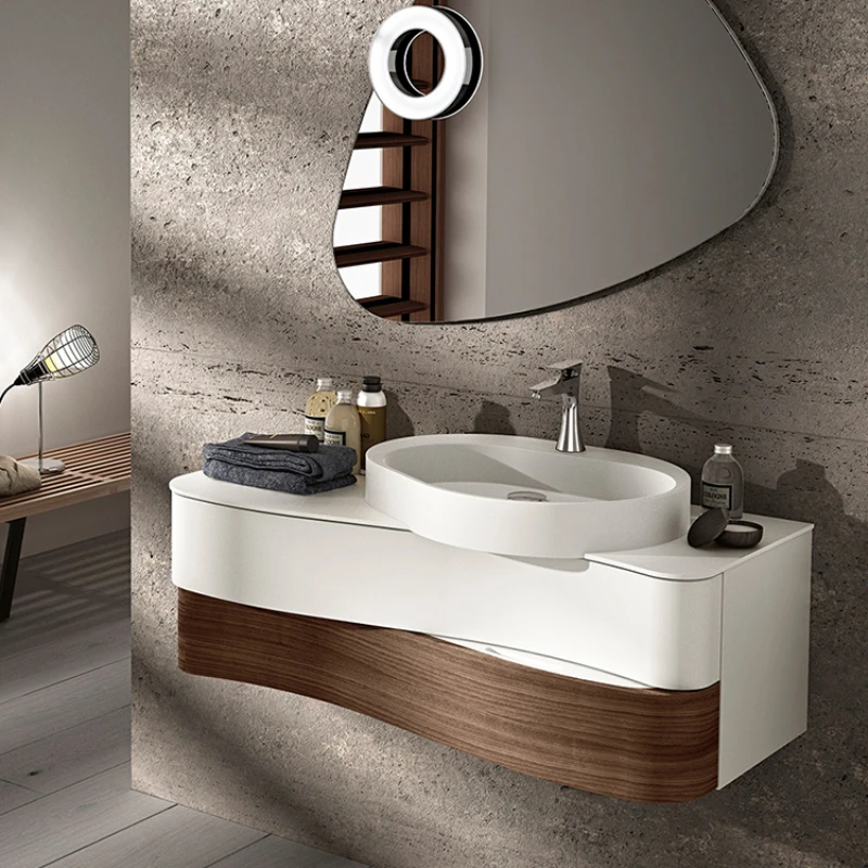 

Semi-recessed, convex and semi-polished 1 m 1 2 3 4 5 hand washbasin, bathroom cabinet