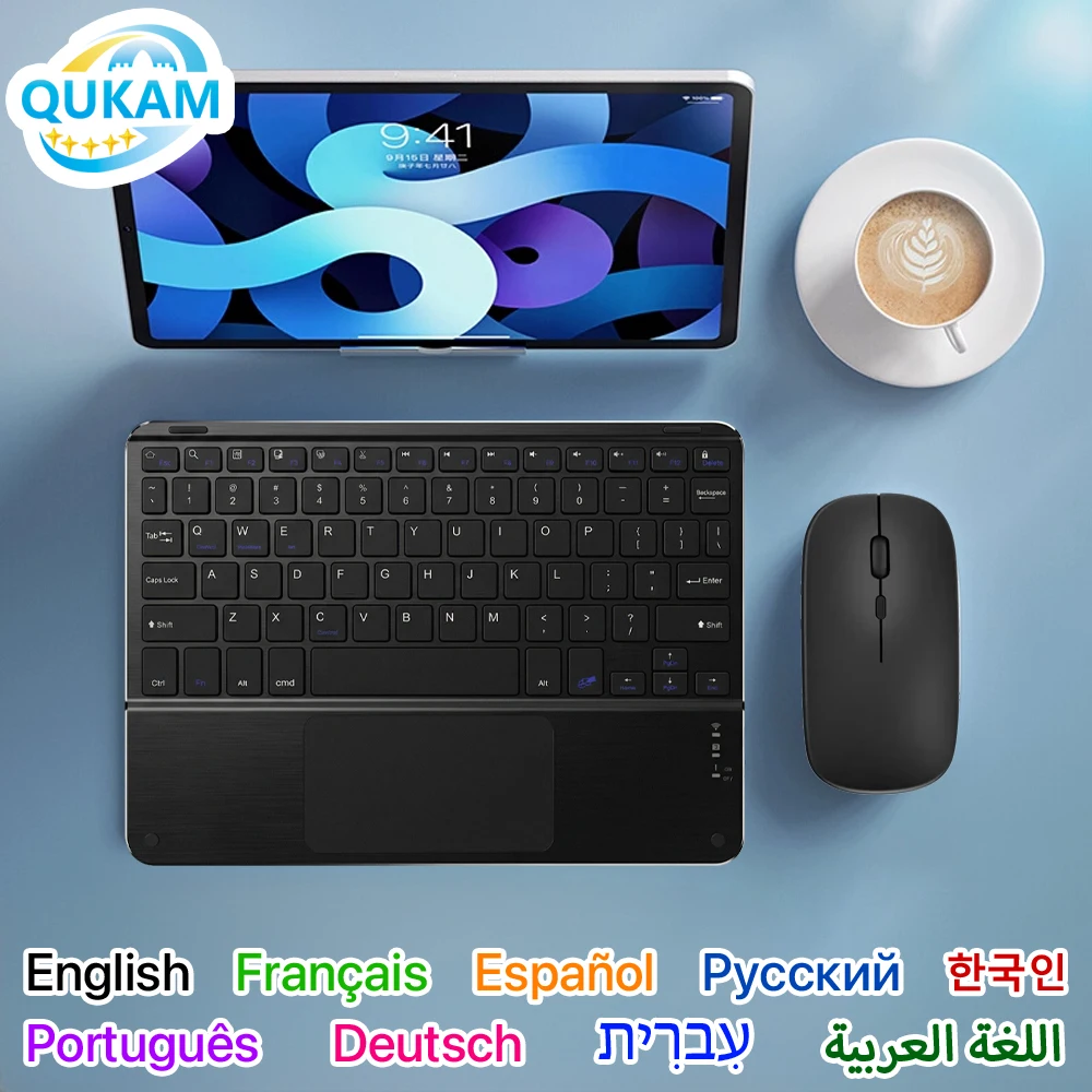 لوحة مفاتيح بلوتوث تعمل باللمس 2025 مع ماوس لجهاز iPad 10th Generation Pro 13 12 11 10 9 8 7 بوصة لأجهزة iPad Mini وسامسونج وشاومي اللوحية #1