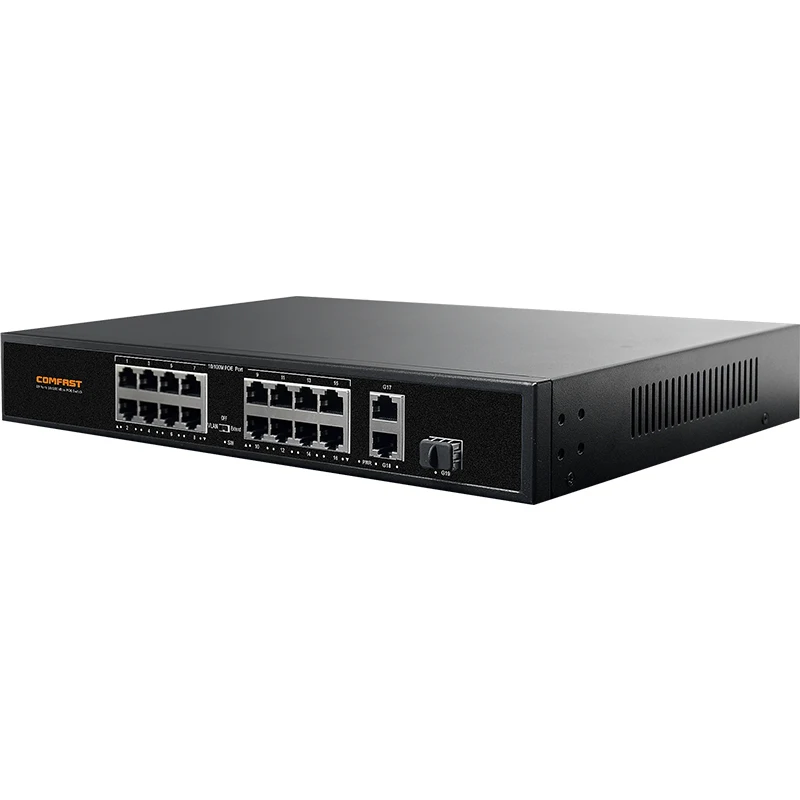 YYHC-Intelligent 10/100 poe switch 19-port industrial intelligent switch